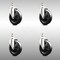 Service Caster 5 Inch 316SS Soft Rubber Wheel Swivel 12mm Threaded Stem Caster Set SCC SCC-SS316TS20S514-SRS-M1215-4 - alternate 1